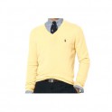 Pull Ralph Lauren Col V Beige Clair homme