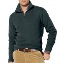 Pull Ralph Lauren Sport Gris col Zip homme