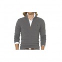 Pull Ralph Lauren Gris Foncé col Zip homme