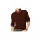 Pull Ralph Lauren Col V Marron homme