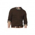 Pull Ralph Lauren Classique Laine Marron homme