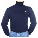 Sous pull Ralph Lauren col roulé bleu homme